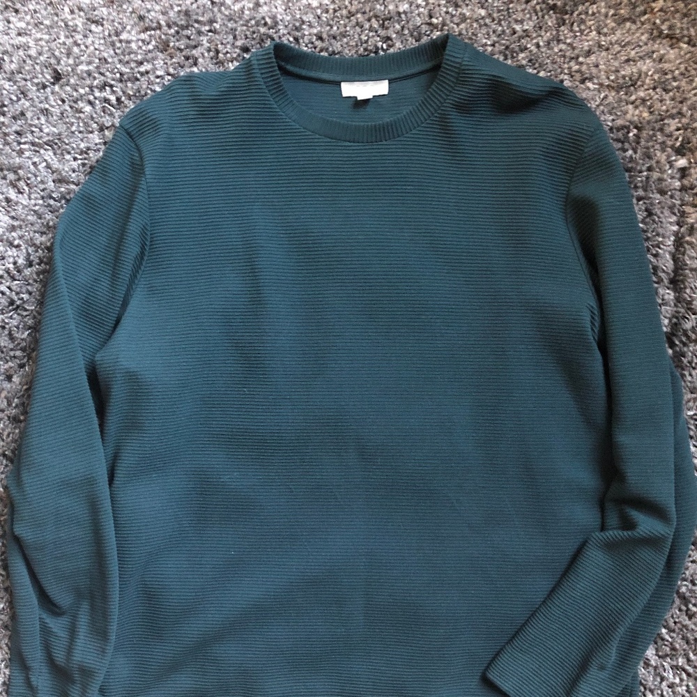 Light, Ribbed, Green COS Sweatshirt